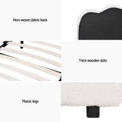 Fion Double Boucle Storage Bed - Cream White -Home Luxe Store BFRAME H FION D WH ABC 190316 03