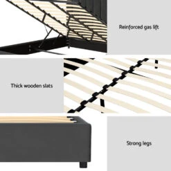 Fion King Velvet Storage Bed - Grey -Home Luxe Store BFRAME H FION K GY ABC 223142 05