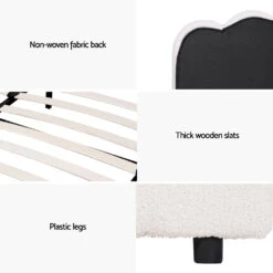 King Single Premium Package | Fion Boucle Gas Lift Bed Frame Cream White, Algarve Euro Top Pocket Spring Mattress (Medium Firm) & Pillowtop Mattress Topper -Home Luxe Store BFRAME H FION KS WH ABC 190317 03 1