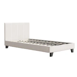 Coogee King Single Bed Frame Cuddly White Bouclé -Home Luxe Store BFRAME H NEO KS TED AB 61287 00