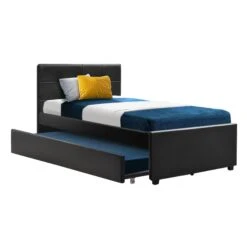 Eden King Single Trundle Bed Black -Home Luxe Store BFRAME H TRUN KS BK ABC 21637 00