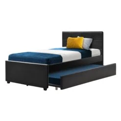 Eden King Single Trundle Bed Black -Home Luxe Store BFRAME H TRUN KS BK ABC 21637 02