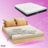 Double Package | Odin Floating Style LED Pinewood Bed Frame & Bonita Pillow Top Mattress (Medium Firm)