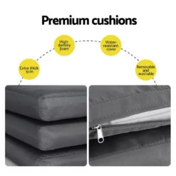 5-piece Aluminium Outdoor Dining Set With Extension Table - White -Home Luxe Store FF DINING 5CLS WH ABC 202506191527 05