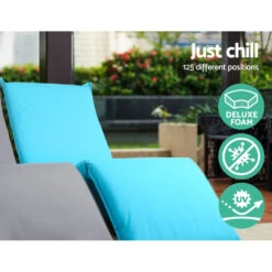 Adjustable Beach Sun Pool Lounger - Blue -Home Luxe Store FLOOR OUT 0302 BU 03