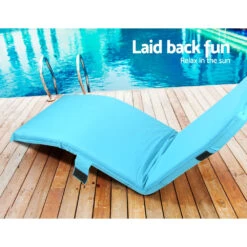 Adjustable Beach Sun Pool Lounger - Blue -Home Luxe Store FLOOR OUT 0302 BU 04