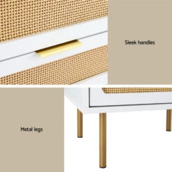 Byron Rattan Bedside Table – White & Pine -Home Luxe Store FUR U BS 03 RAT WH 202505271008 05