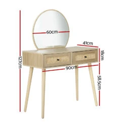 Dressing Table Set Rattan Frances -Home Luxe Store FUR W DRESS01 RAT WD 173841 01