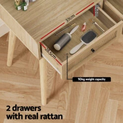 Dressing Table Set Rattan Frances -Home Luxe Store FUR W DRESS01 RAT WD 173841 05