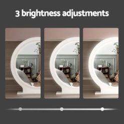 Dressing Table Set Stool LED Mirror Pine -Home Luxe Store FUR W DRESS01 WD AB 190321 03