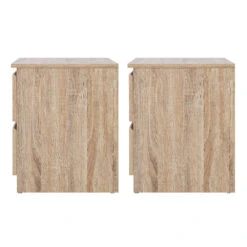 2x Bedside Table 2 Drawers - PEPE Oak -Home Luxe Store FURNI E PURE WDX2 202505231801 02