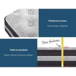 Lotus Tight Top Pocket Spring Mattress 30cm Thick - Double -Home Luxe Store MATTRESS 0606 D 202502281444 05