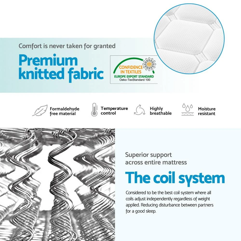 Double Package | Wanda LED Bed Black & Normay Series Pillow Top Mattress (Medium Firm) 16 Double Package | Wanda LED Bed Black & Normay Series Pillow Top Mattress (Medium Firm) - Image 16