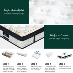 Devon Euro Top Pocket Spring Mattress 31cm Thick - King Single -Home Luxe Store MATTRESS B BET KS 202505201614 05