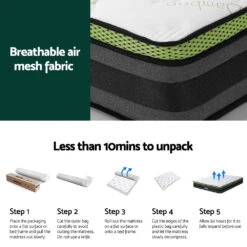 Tiberius Series Cool Gel Mattress 30cm Thick - Queen -Home Luxe Store MATTRESS B GL Q 189519 05