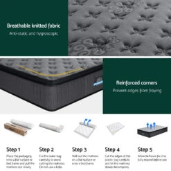 Solene Series Euro Top Mattress 34cm Thick - Single -Home Luxe Store MATTRESS B LT34 S 210018 05