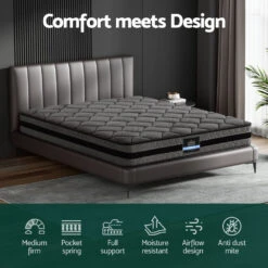 Wendell Pocket Spring Mattress 22cm Thick - King -Home Luxe Store MATTRESS B TT22 K 202505201614 03