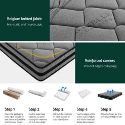 Wendell Pocket Spring Mattress 22cm Thick - King -Home Luxe Store MATTRESS B TT22 K 202505201614 05