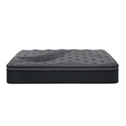 Queen Ultra Package | Henley LED Bed Black, 2 X LED Bedside Tables, Alanya Euro Top Pocket Spring Mattress, Pillowtop Mattress Topper & 4 X Pillows -Home Luxe Store MATTRESS BLACK QUEEN 03