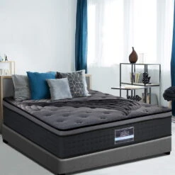 Alanya Euro Top Pocket Spring Mattress 34cm Thick - Queen -Home Luxe Store MATTRESS BLACK QUEEN 12704 06