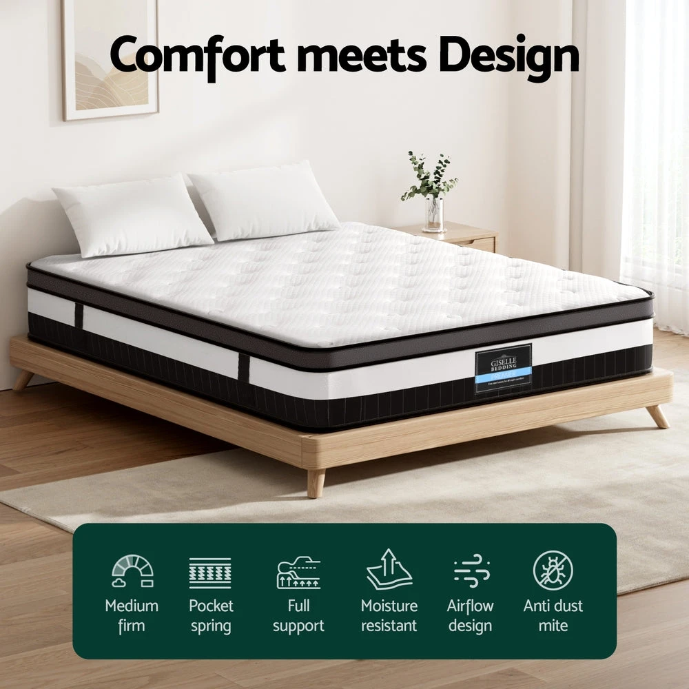 Breeze Euro Top Pocket Spring Mattress 30cm Thick - King 4 Breeze Euro Top Pocket Spring Mattress 30cm Thick - King - Image 4