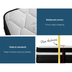 Regine Euro Top Pocket Spring Mattress 28cm Thick - Queen -Home Luxe Store MATTRESS FIRM028 Q 202502281506 05