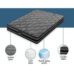 Wendell Pocket Spring Mattress 22cm Thick - King Single -Home Luxe Store MATTRESS TT22 KS 20607 02