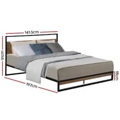 Stockton Double Bed Frame -Home Luxe Store MBED C DANE D BK 21382 02