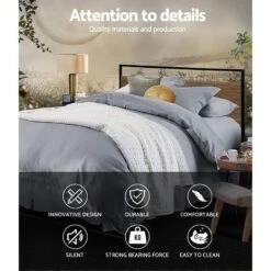 Stockton Double Bed Frame -Home Luxe Store MBED C DANE D BK 21382 03