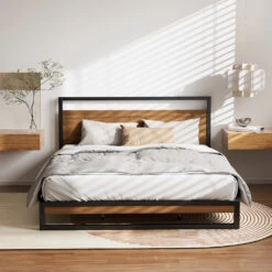 Stockton King Bed Frame -Home Luxe Store MBED C DANE K BK AB 21383 03