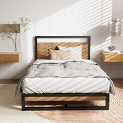 Stockton King Single Bed Frame -Home Luxe Store MBED C DANE KS BK 21384 03