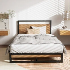Stockton Single Bed Frame -Home Luxe Store MBED C DANE S BK 21386 03