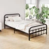 Leo Metal King Single Bed Frame Black