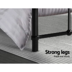 Leo Metal Queen Bed Frame Black -Home Luxe Store MBED C LEO Q BK 21635 05