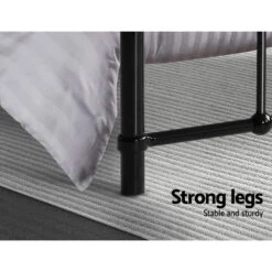 Leo Metal Single Bed Frame Black -Home Luxe Store MBED C LEO S BK 21581 05