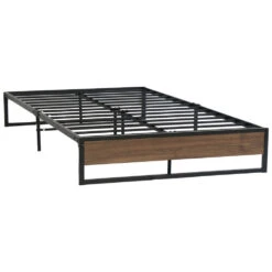 Oslo Metal & Wood Double Bed Frame -Home Luxe Store MBED C OSLO D BK 21387 00