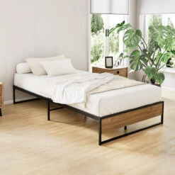 Oslo Metal & Wood King Single Bed Frame