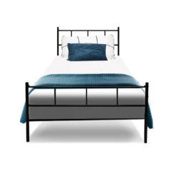 Wategos Metal Single Bed Frame Black -Home Luxe Store MBED C SOL S BK 21564 02
