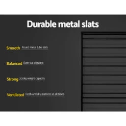 Wategos Metal Single Bed Frame Black -Home Luxe Store MBED C SOL S BK 21564 04