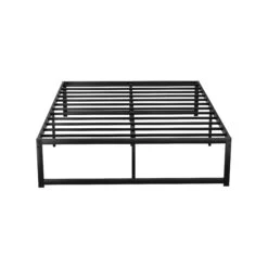 Tino Metal Double Bed Base Black (Metal Slats) -Home Luxe Store MBED C TINO D BK 79965 02