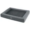 90CM Calming Egg Crate Foam Pet Bed With Washable Cover - Grey