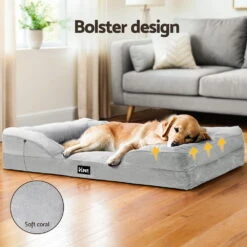 Pet Bed Dog Calming Soft Cushion Egg Crate Large Sofa Removable Washable -Home Luxe Store PET BED XL100 GR 159091 05