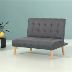 Sofa Lounge Recliner Futon Chair -Home Luxe Store SBED E SOLO86 GY 202502281306 00