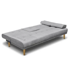 3 Seater Fabric Sofa Bed (Grey) -Home Luxe Store SBED R1C LINEN BK 202502281308 02