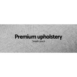 3 Seater Fabric Sofa Bed (Grey) -Home Luxe Store SBED R1C LINEN BK 202502281308 03