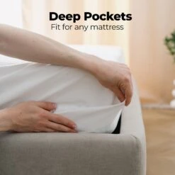 Royal Comfort 1500 Thread Count Cotton Rich Sheet Set 3 Piece Ultra Soft Bedding Double Stone -Home Luxe Store V160 232332 23867 04