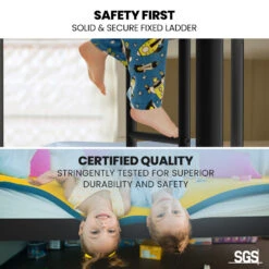 2-in-1 King Single Metal Bunk Bed Frame - Dark Matte Grey 12 2-in-1 King Single Metal Bunk Bed Frame - Dark Matte Grey -Home Luxe Store V219 BEDBBSKS02MA 202504161229 05