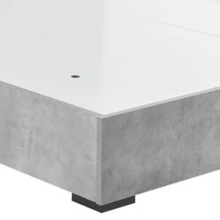 Cooper Queen Bed Frame With Linear Headboard - Cement Finish -Home Luxe Store V43 BED COP Q 205607 04