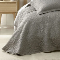 Bianca Zaria Taupe Embroidered Bedspread Set King -Home Luxe Store V442 BCA BEDSPREAD ZARIA TAUPE KI 202503121041 03