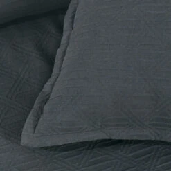 Bianca Hallston Charcoal Pre-Washed Cotton Quilt Cover Set Queen -Home Luxe Store V442 BCA QUILTCS HALLSTON CHARCOAL QS 202505231020 03